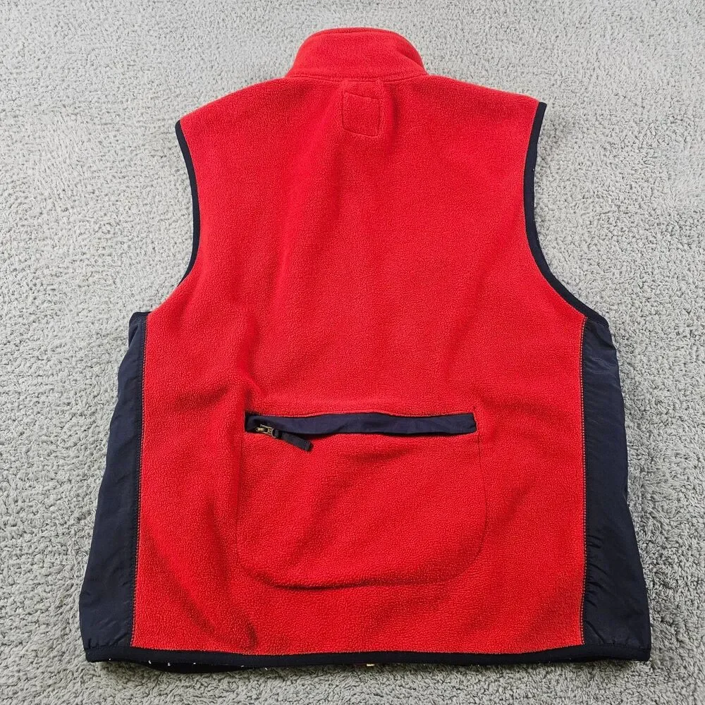 Vintage Gap Vest Mens Large Red Fleece Full Zip Pockets 90s VTG Casual Outdoor